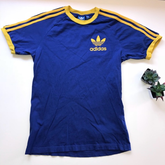 yellow and blue adidas t shirt